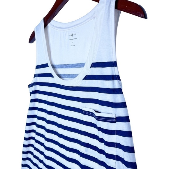 LOU & GREY NEW Striped Softserve Slub Pocket Tank Top Size Small - Picture 7 of 14
